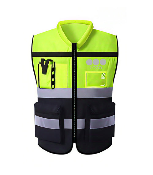 High-quality Management Reflective Vest single color logo