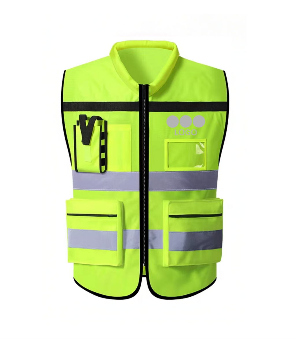 High-quality Supervisor Reflective Vest single color logo