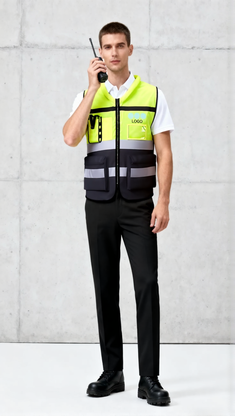 High-quality Management Reflective Vest color logo